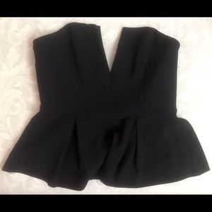 GUESS Black peplum bustier